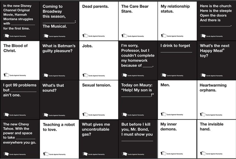 Cards Against Humanity Game