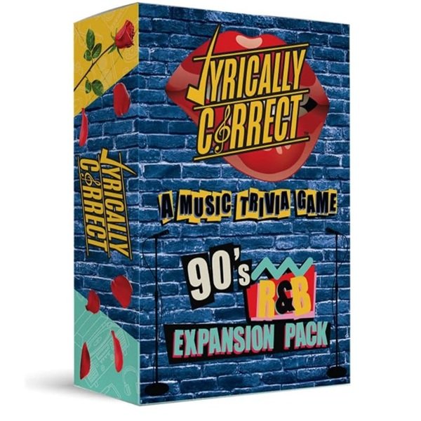 Lyrically correct a music trivia game 90's R&B Expansion pack