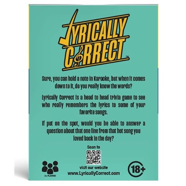 Lyrically correct a music trivia game 90's R&B Expansion pack