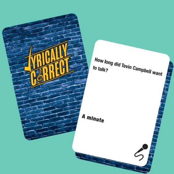 Lyrically correct a music trivia game 90's R&B Expansion pack