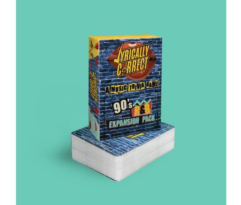 Lyrically correct a music trivia game 90's R&B Expansion pack