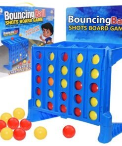 Bouncing Ball Shots Board Game-4-in-a-Row Bounce Game