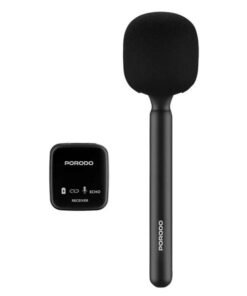 Porodo 2.4GHz BT Microphone with Transmitter and Receiver Noise Reduction 400mAh