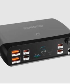 Porodo PowerGate USB Charging Hub252W 2A+4C and Adjustable Voltage DC Power