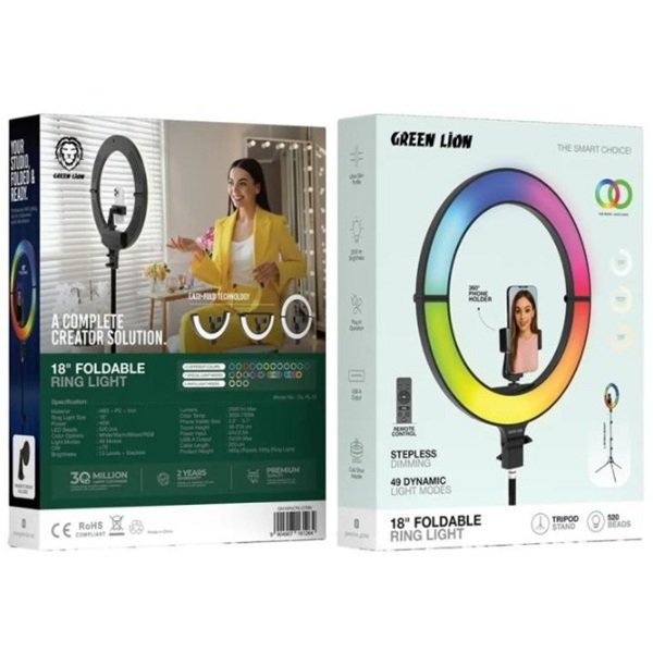 Green Lion 18-Inch Foldable Ring Light